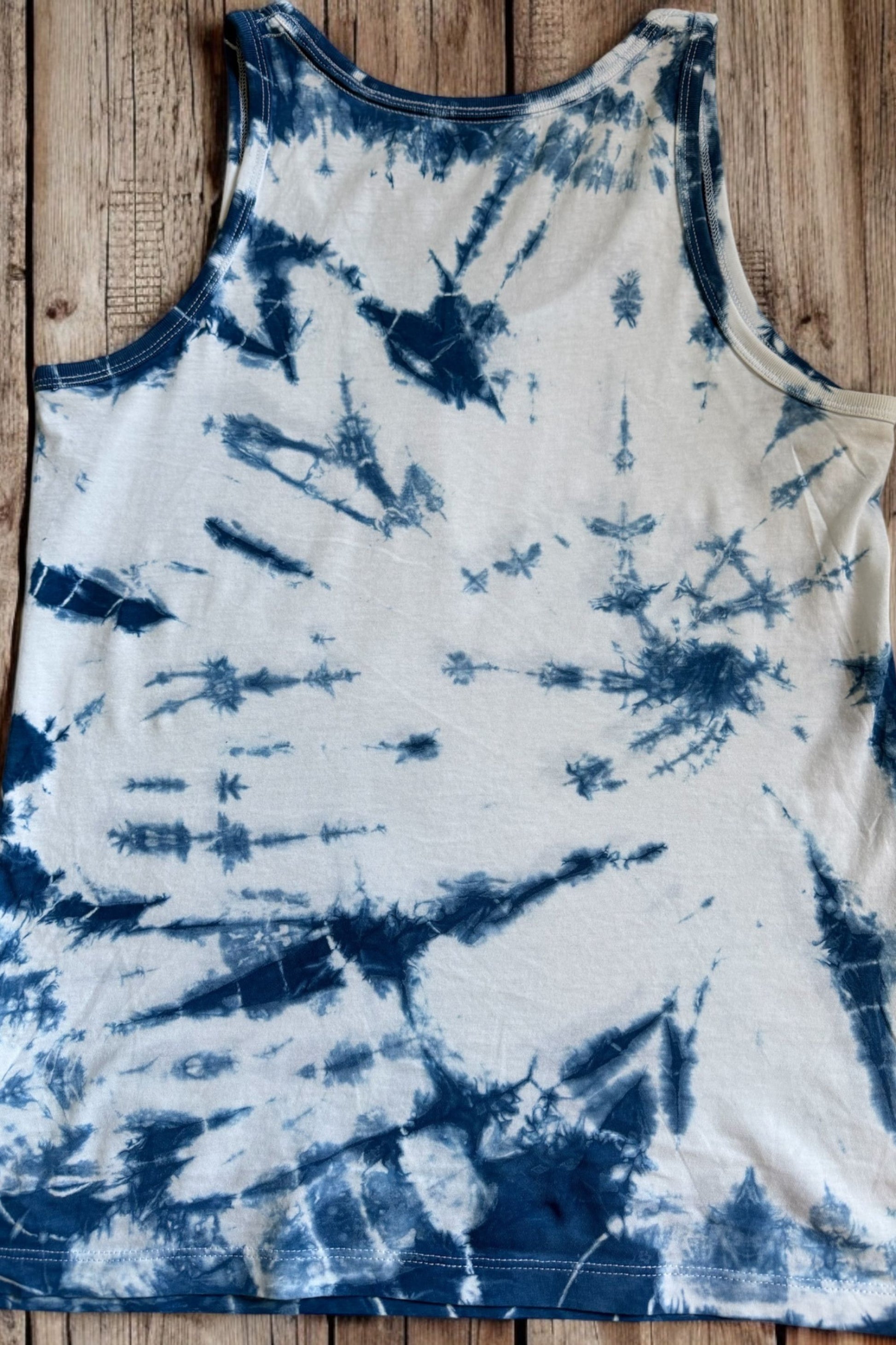 KATE ORGANIC COTTON TANK TOP WITH TIE DYE SHIBORI