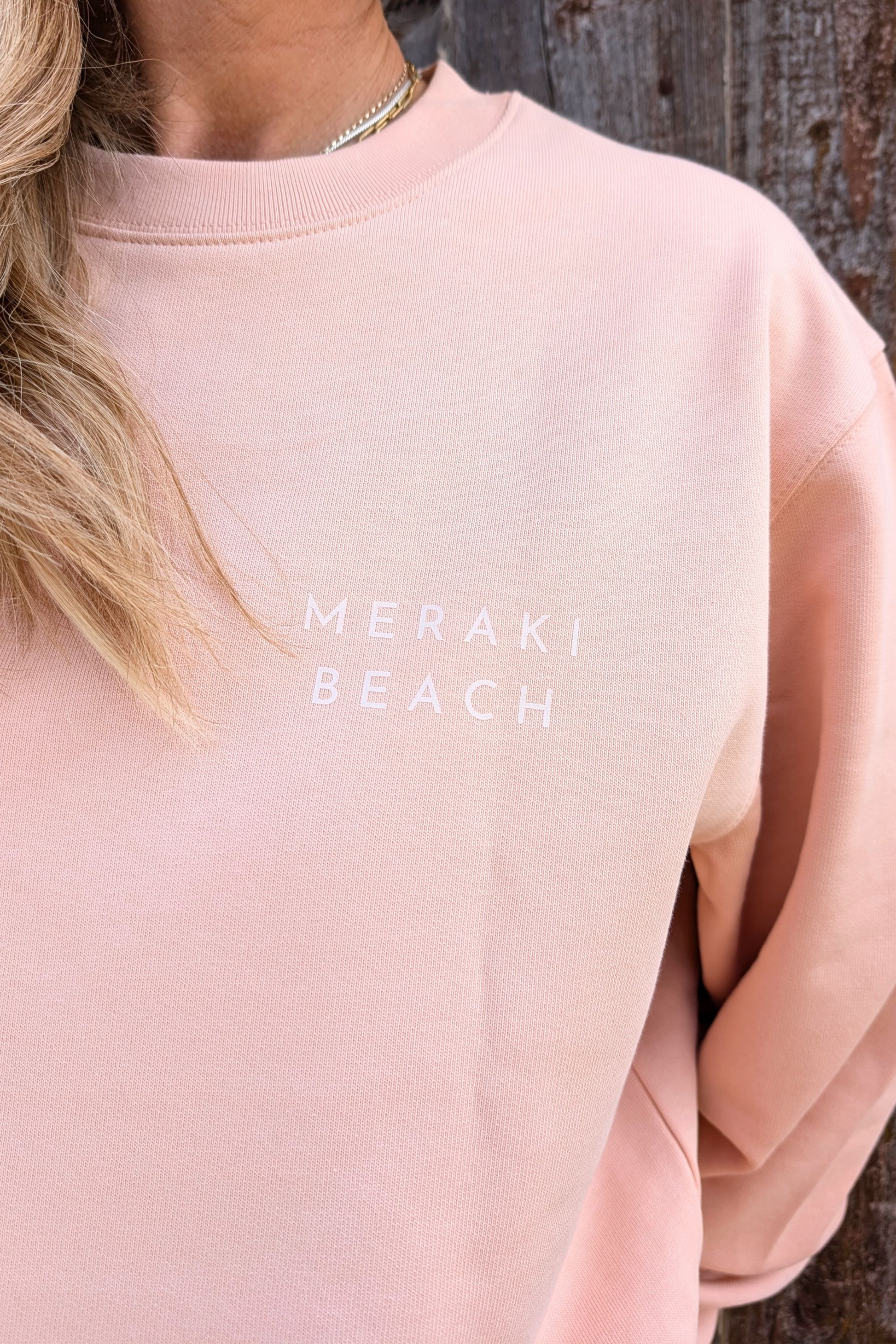 OM ORGANIC COTTON SWEATSHIRT IN PEACH