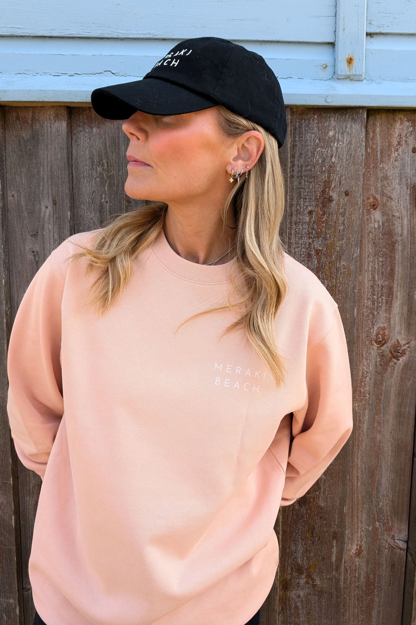 OM ORGANIC COTTON SWEATSHIRT IN PEACH