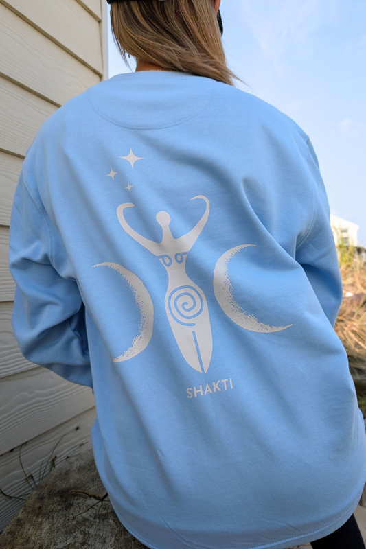 SHAKTI ORGANIC COTTON SWEATSHIRT IN BLUE SOUL