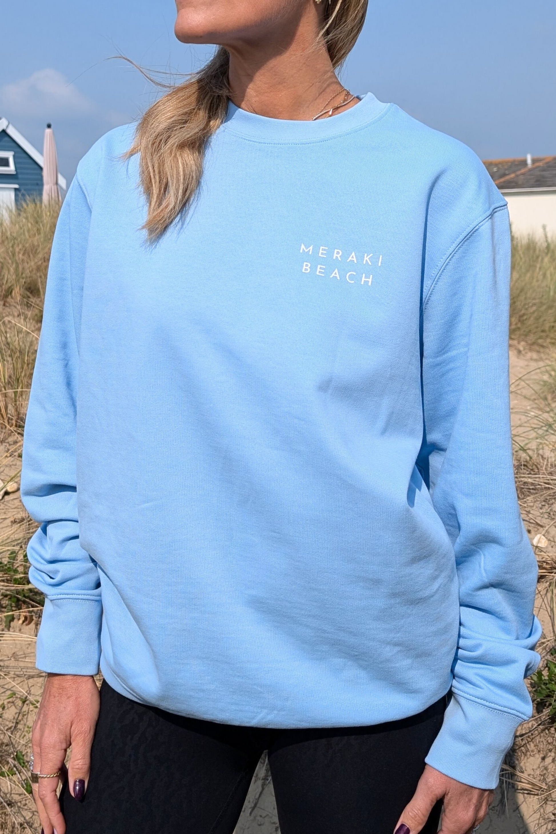 SHAKTI ORGANIC COTTON SWEATSHIRT IN BLUE SOUL