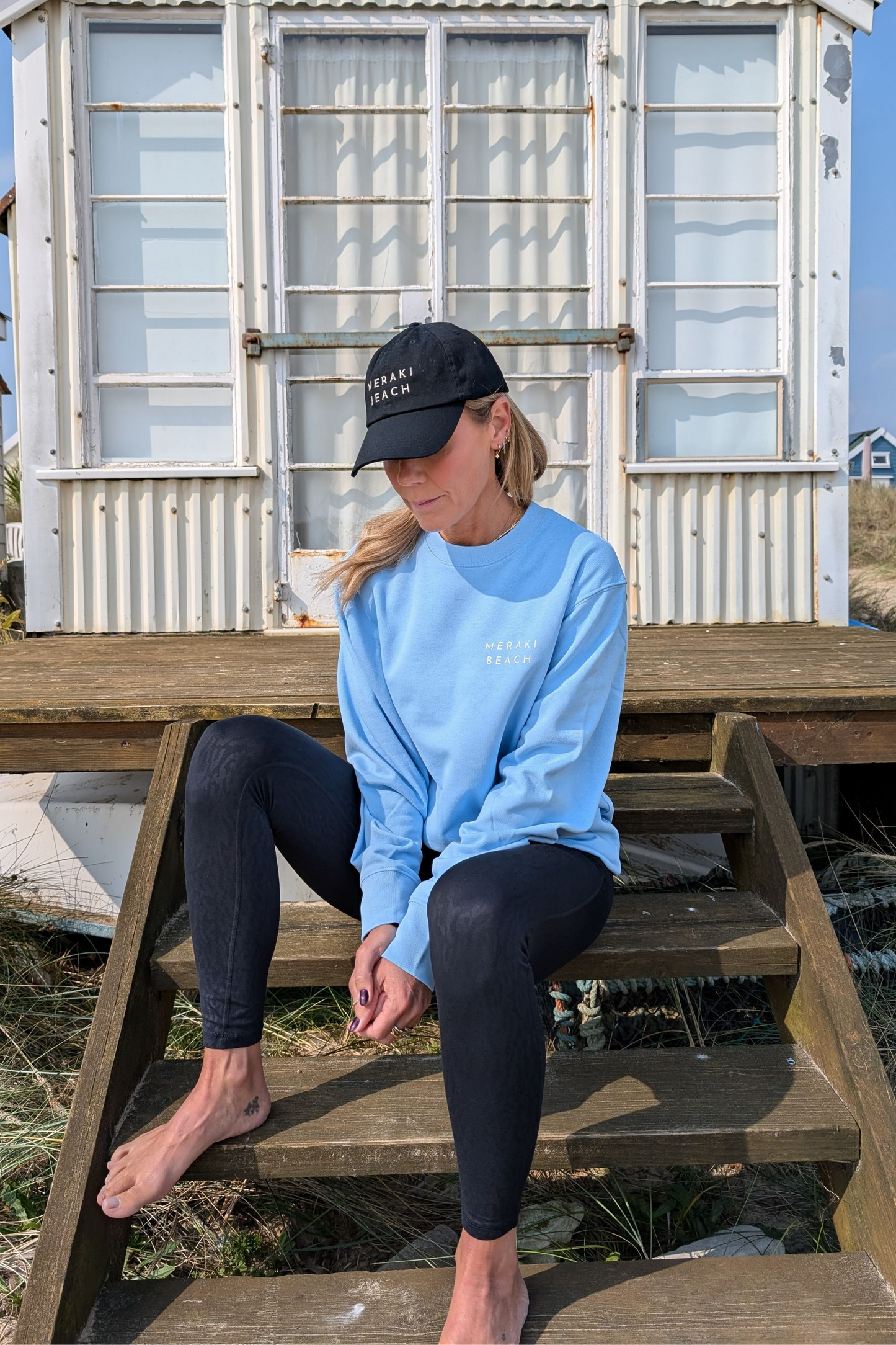 SHAKTI ORGANIC COTTON SWEATSHIRT IN BLUE SOUL