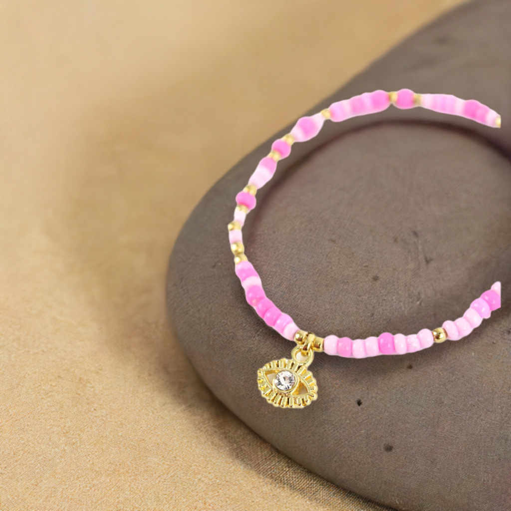 LUCKY EYE Pink Bracelet