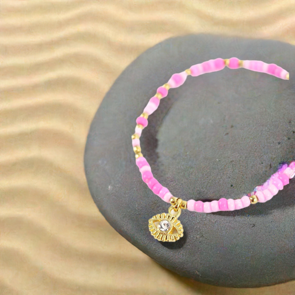 LUCKY EYE Pink Bracelet